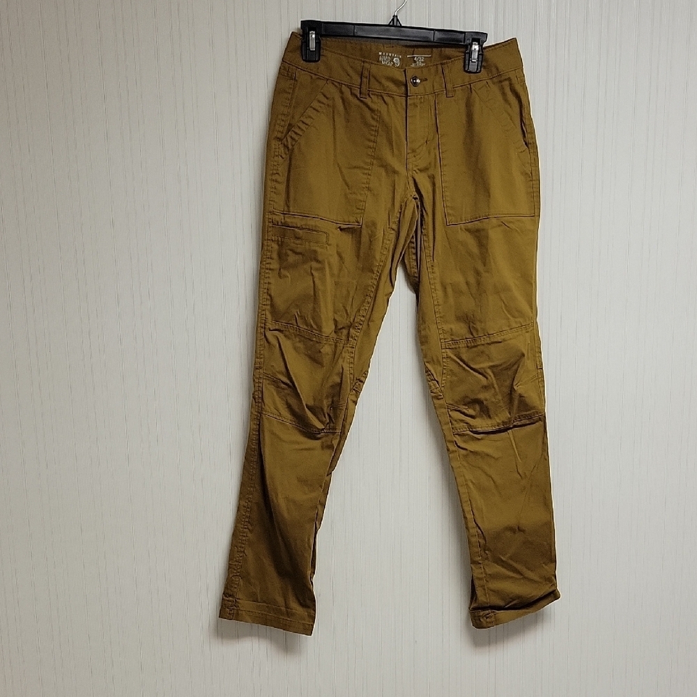 Mountain Hardwear Women's Brown Cargo Pants Sz 4 X 32 outdoor gorpcore hike